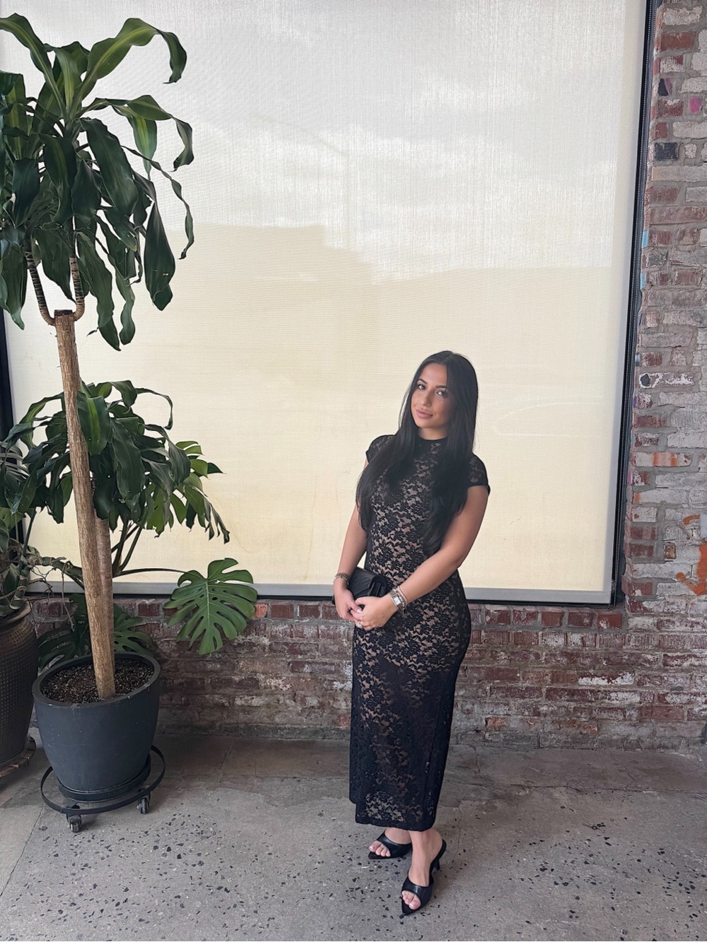 Classic Black Lace Maxi Dress - Elegant Evening Wear